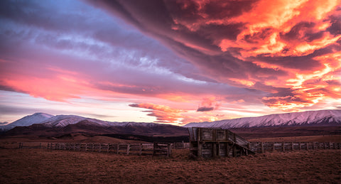 Downs Road Fire Sky