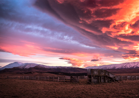 Downs Road Fire Sky