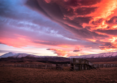 Downs Road Fire Sky