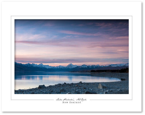 Lake Pukaki, Mt Cook sunset