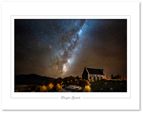 Tekapo church, milky way